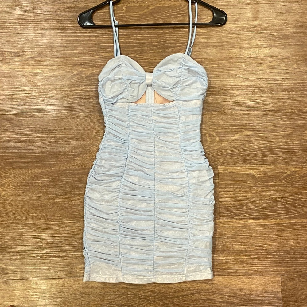 3 Sisters Light Blue Mini Dress